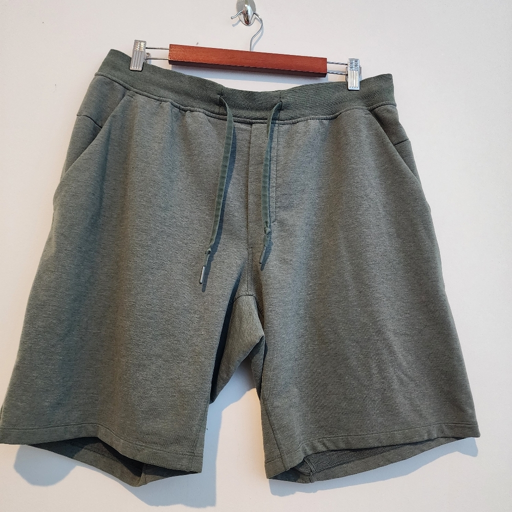 Lululemon City Sweat Men's Sweat Shorts 10" Heather Green X-Large  Athletic Soft